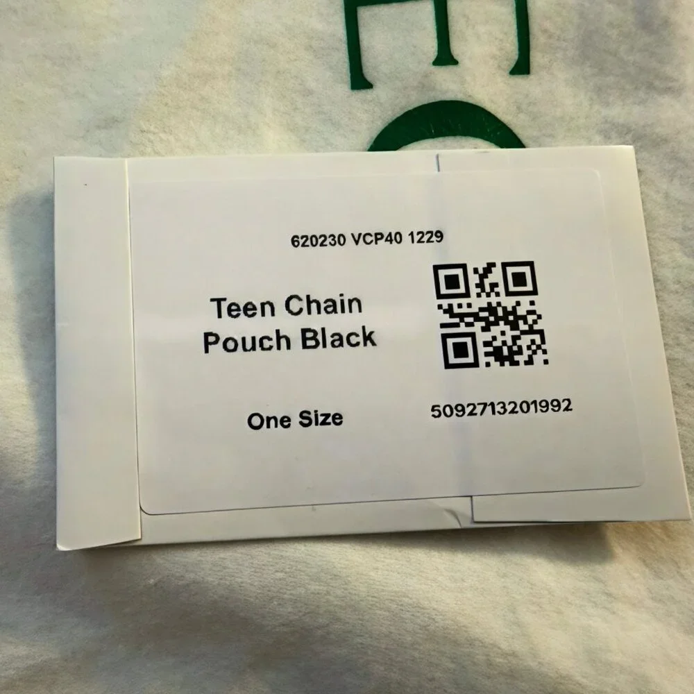 NWT & Dustbag Bottega Veneta Black Calfskin Teen Silver Chain Pouch - MSRP $3610